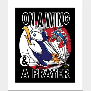 Penguin On A Wing and a Prayer Posters and Art